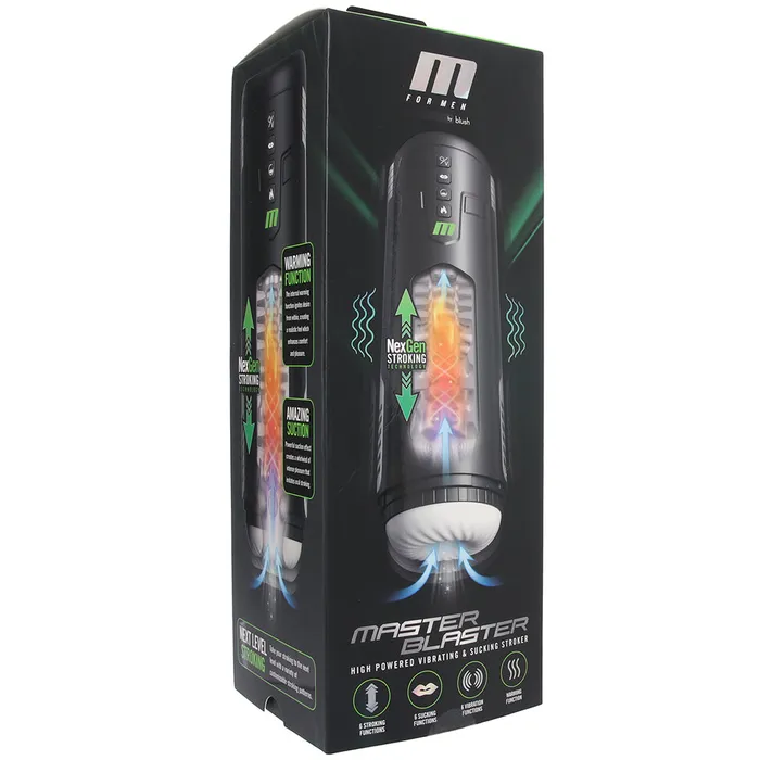 Blush Male Sex Toys M for Men MasterBlaster Vibrating Sucking Auto Stroker