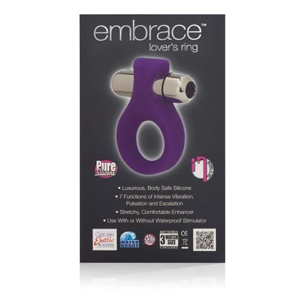 Couples California Exotics Embrace Lovers Silicone Vibrating Cock Ring