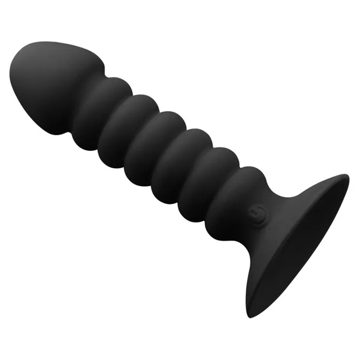 Leto Voss 10Mode Vibrating Ribbed Silicone Anal Plug With Suction Cup Leto Male Sex Toys