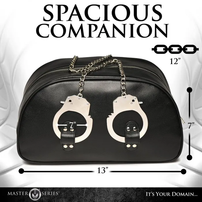 Male Sex Toys Master Series Cuffed and Loaded Travel Bag with Handcuff Handles