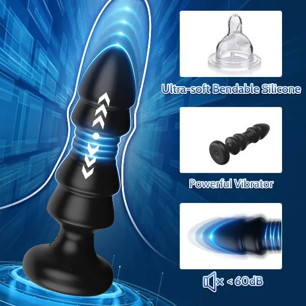 Anal Domlust Remote Control Thrusting Anal Vibrator Butt Plug Vibrating Panties Sex Toy for Men Women