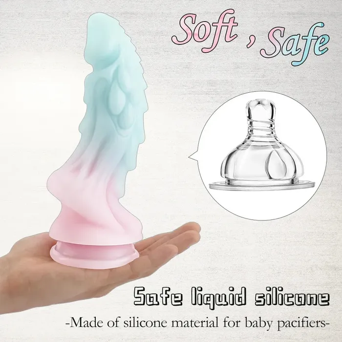 Domlust Anal Dragon Monster Dildo Butt Plug Luminous Macaron Color Fantasy Dildos Women Sex Toy