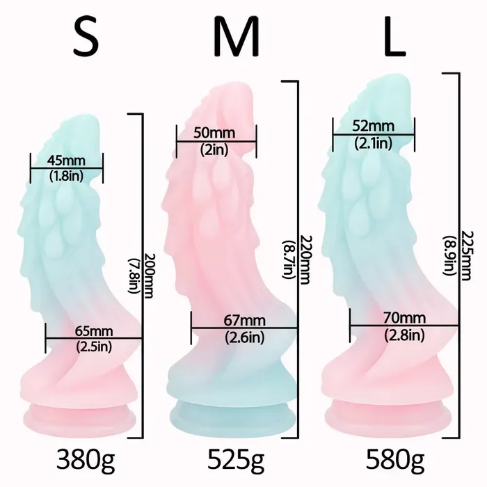 Domlust Anal Dragon Monster Dildo Butt Plug Luminous Macaron Color Fantasy Dildos Women Sex Toy