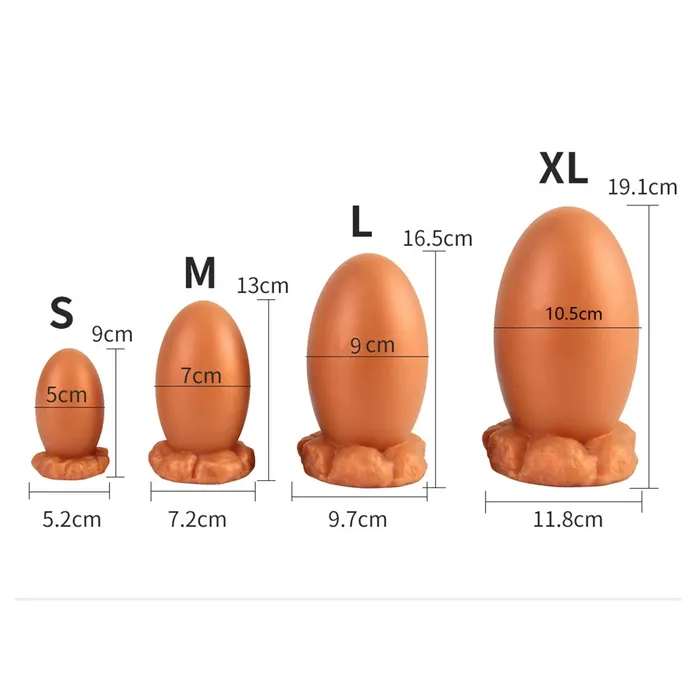 Domlust Anal Soft Silicone Anal Dildo Realistic Dragon Egg Butt Plug Dilator Adult Toys