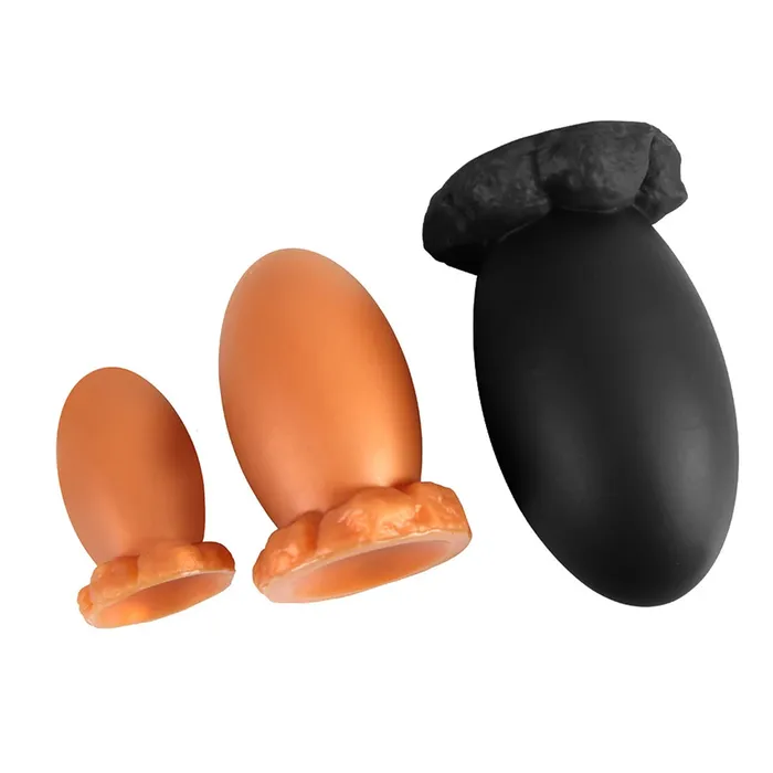 Domlust Anal Soft Silicone Anal Dildo Realistic Dragon Egg Butt Plug Dilator Adult Toys