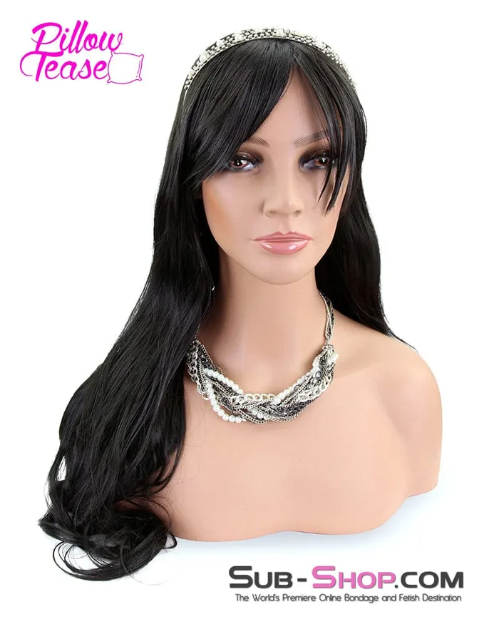 9953RSSIS Sissy Dominatrix Long Black Wig SubShop Bondage and Fetish Superstore Anal