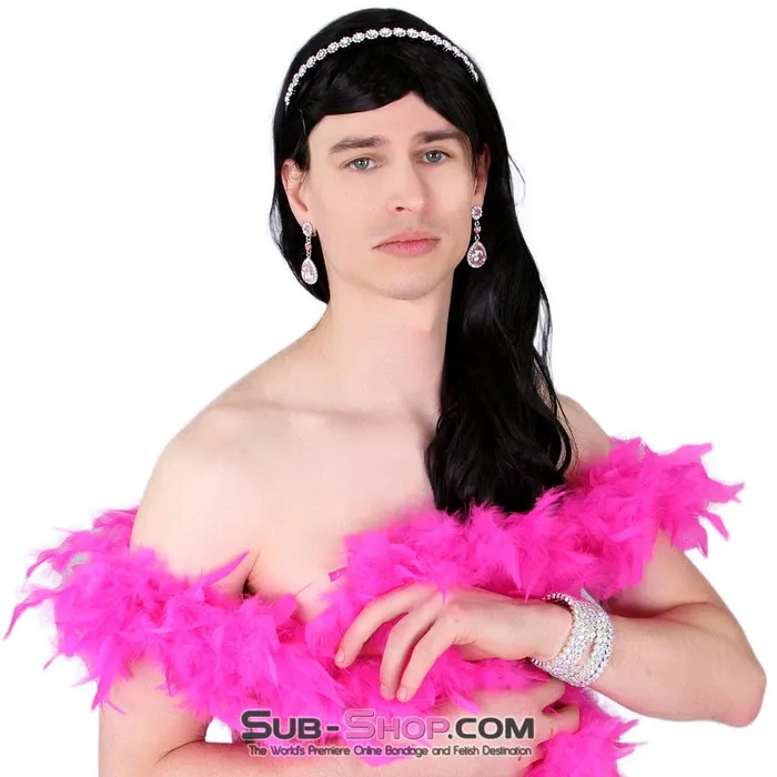 9953RSSIS Sissy Dominatrix Long Black Wig SubShop Bondage and Fetish Superstore Anal