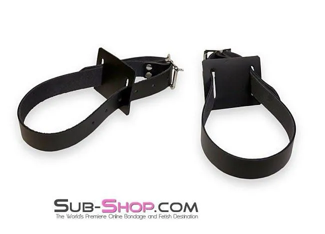 Autumn Restraints 0749A Chair and Bedpost Bondage Straps Pair Black Leather